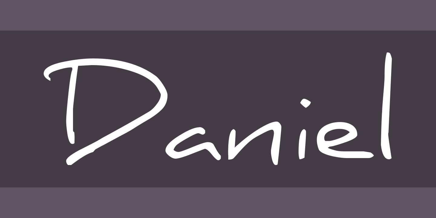 Пример шрифта Daniel #1
